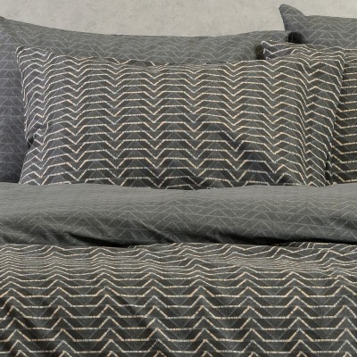 Σετ Μαξιλαροθήκες Πανωσέντονου Paris Anthracite 50X70 Melinen
