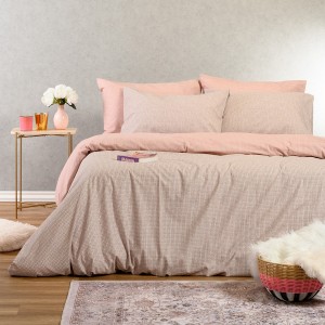 Σετ Σεντόνια Διπλά Με λάστιχο Davide Rose 150X200+32 Melinen