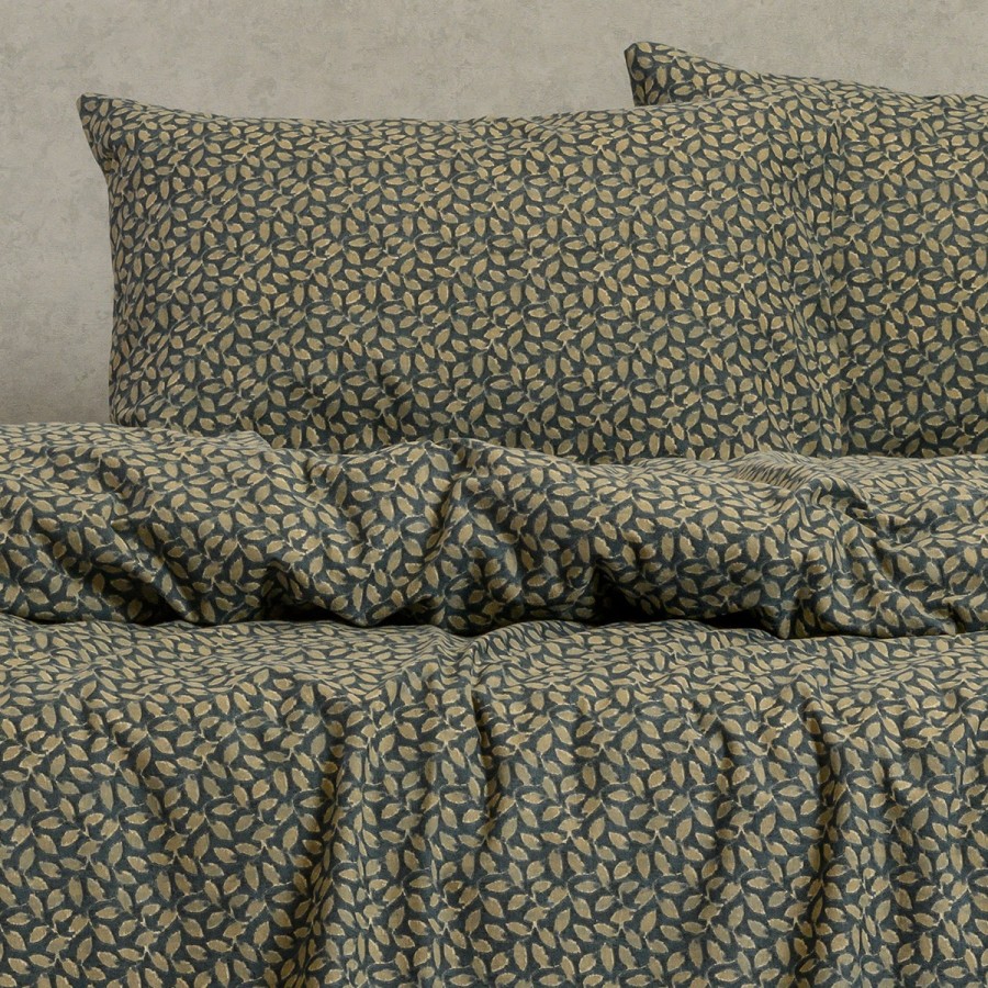 Σετ Σεντόνια Φανελένια King Size Με λάστιχο Elise Blue 180X200+30 Melinen