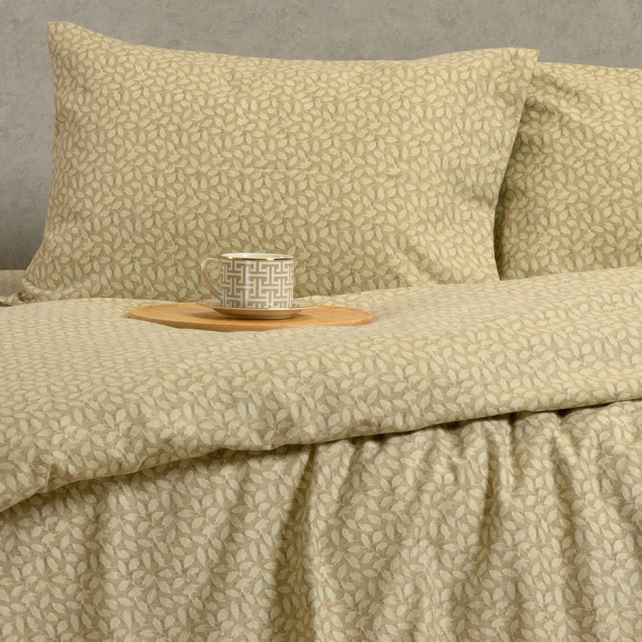 Σετ Σεντόνια Φανελένια Μονά Με λάστιχο Elise Greige 100X200+30 Melinen