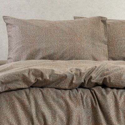 Σετ Σεντόνια Φανελένια Μονά Με λάστιχο Keshia Grey 100X200+30 Melinen