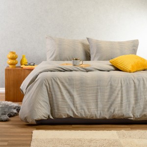 Σετ Σεντόνια Φανελένια Υπέρδιπλα Trinity Grey 235X260 Melinen