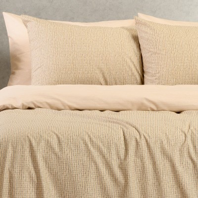 Σετ Σεντόνια Υπέρδιπλα Με λάστιχο Davide Beige 160X200+32 Melinen