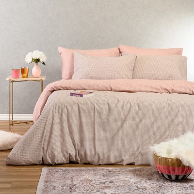 Σετ Σεντόνια Υπέρδιπλα Με λάστιχο Davide Rose 160X200+32 Melinen