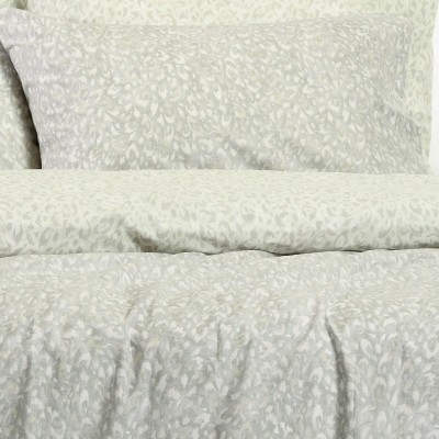 Σετ Σεντόνια Υπέρδιπλα Με λάστιχο Leo Aqua/Grey 160X200+32 Melinen