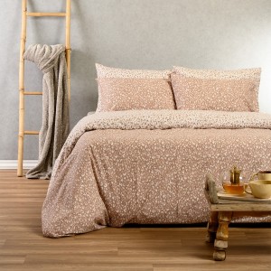 Σετ Σεντόνια Υπέρδιπλα Με λάστιχο Leo Mocca 160X200+32 Melinen