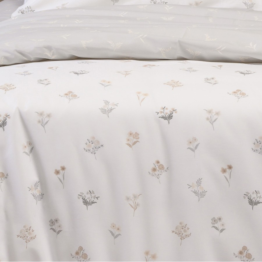 Σετ Μαξιλαροθήκες Πανωσέντονου Spring Light Grey Ultra Line 50X70 Melinen