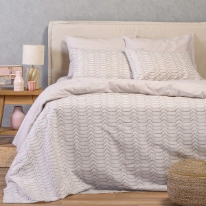 Σετ Σεντόνια Διπλά Με λάστιχο Paris Grey Ultra Line 150Χ200+32 Melinen