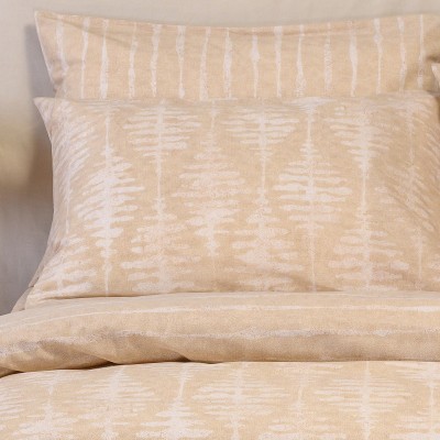 Σετ Σεντόνια King Size Με λάστιχο Kai Beige Casual Line 180Χ200+32 Melinen