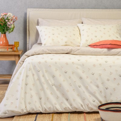 Σετ Σεντόνια King Size Με λάστιχο Spring Beige Ultra Line 180Χ200+32 Melinen