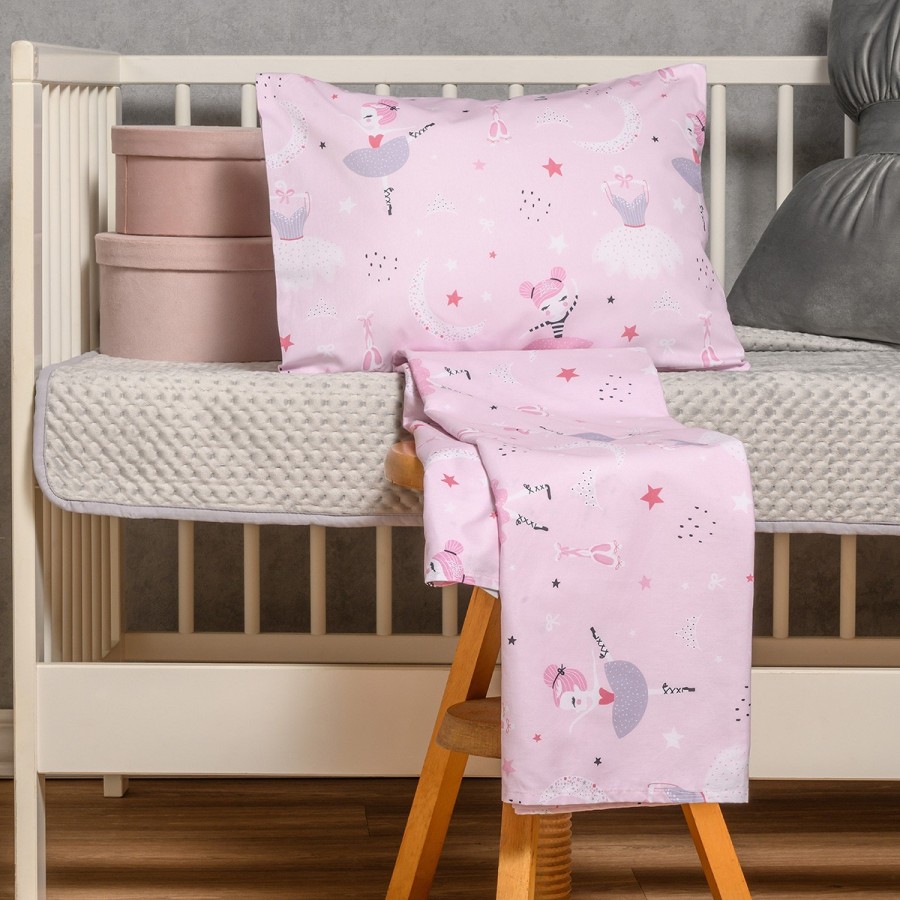 Σετ Σεντόνια Κούνιας Με λάστιχο Ballerina Prime Line Baby 70Χ140+17 Melinen