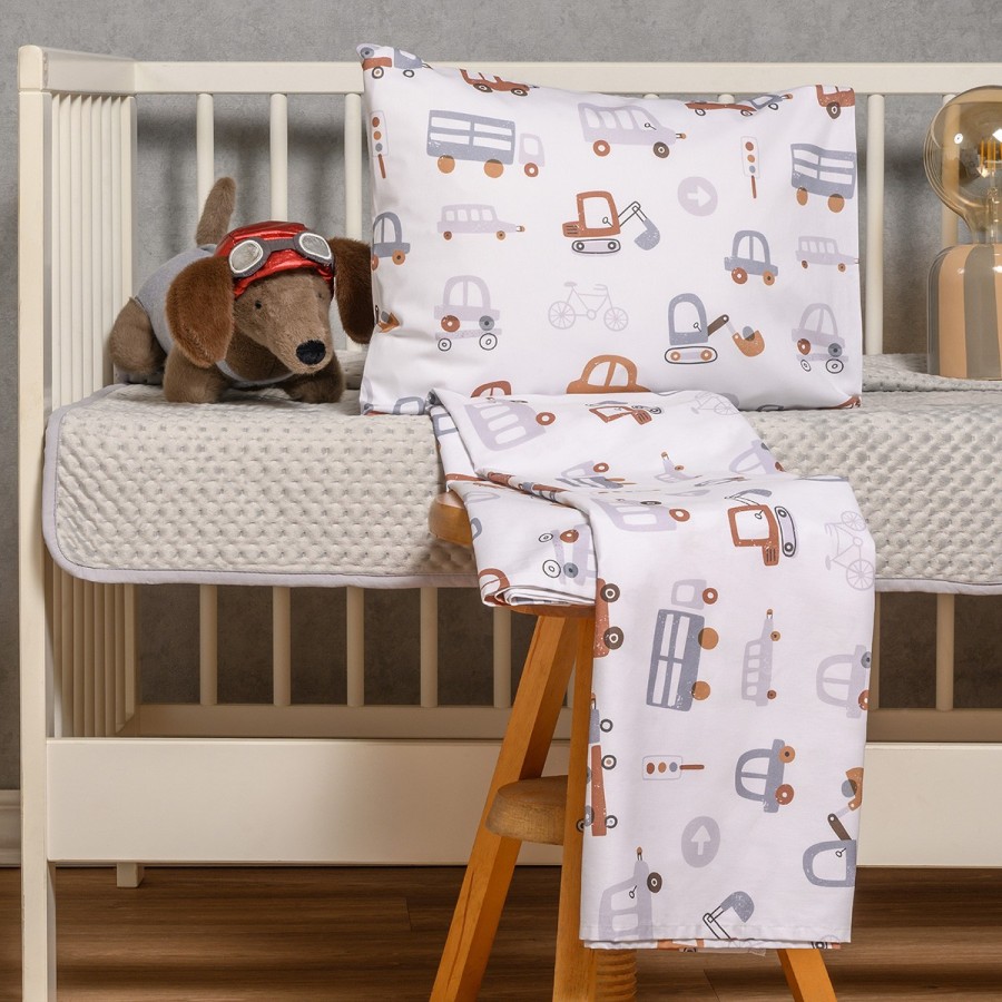 Σετ Σεντόνια Κούνιας Με λάστιχο Let'S Ride Prime Line Baby 70Χ140+17 Melinen