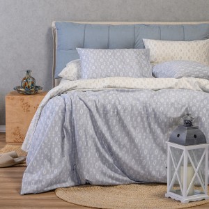 Σετ Σεντόνια Μονά River Light Grey Casual Line 170X270 Melinen