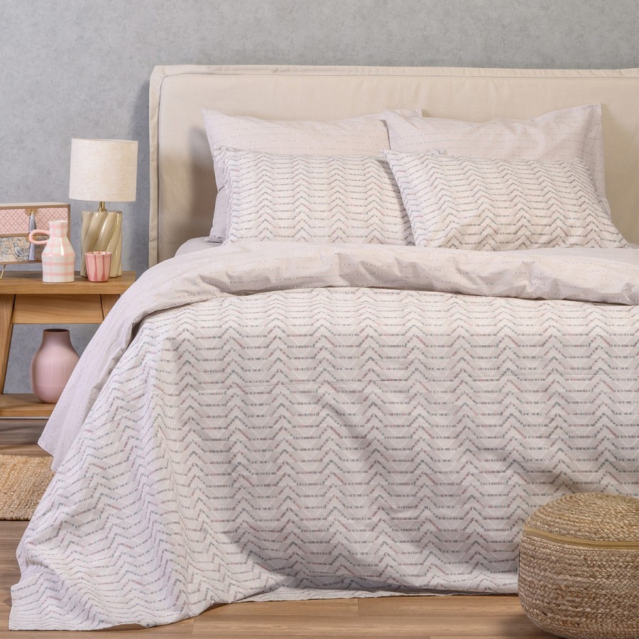 Σετ Σεντόνια Υπέρδιπλα Paris Grey Ultra Line 235X270 Melinen