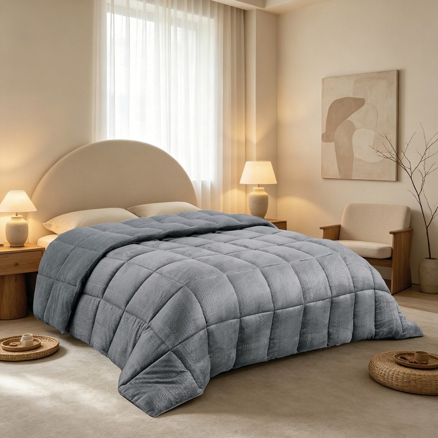 ΚΟΥΒΕΡΤΟΠΑΠΛΩΜΑ ΥΠΕΡΔΙΠΛΟ SHELBY GREY (220X240) ΚΟΥΒΕΡΤΟΠΑΠΛΩΜΑ ΥΠΕΡΔΙΠΛΟ SHELBY GREY (220X240)
