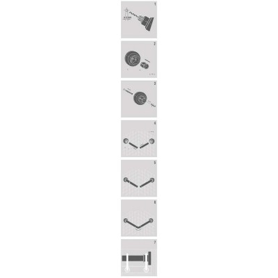 170x80 Ø 28 mm white βραχίονας μπάνιου γωνιακός Sealskin