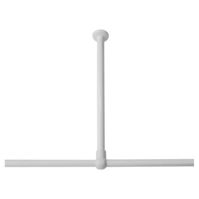 60 Ø 28 mm white στήριγμα οροφής για βραχίονα μπάνιου γωνιακό Sealskin