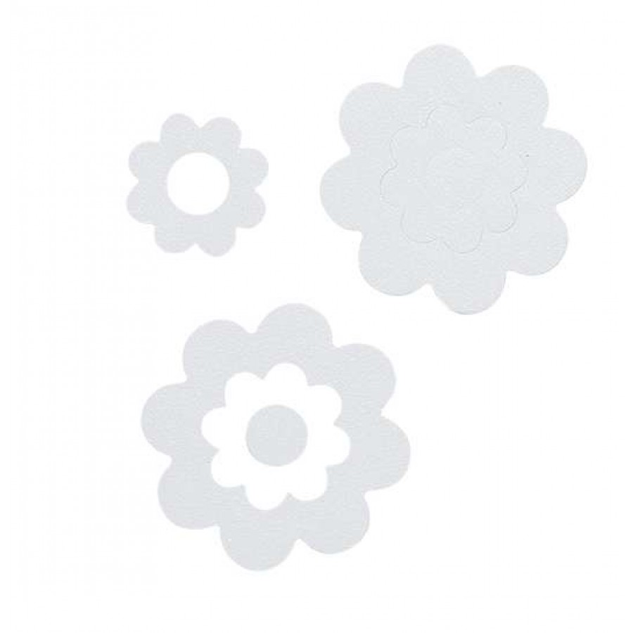Bathflower 7 pcs white αντιολισθητικό ταπέτο Sealskin
