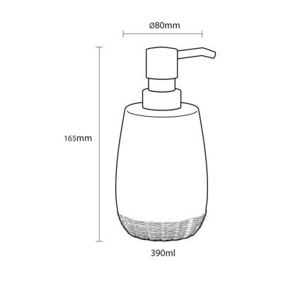 Braid sand 400 ml δοχείο κρεμοσάπουνου Sealskin