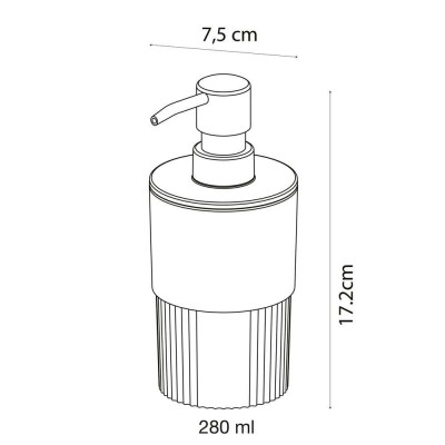 Brave black 280 ml δοχείο κρεμοσάπουνου Sealskin
