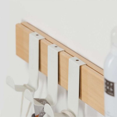 Brix white κρεμάστρα επιτοίχια με ράφι + καθρέπτη Sealskin