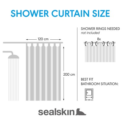 Cosima 120x200 off-white κουρτίνα μπάνιου πλαστική Sealskin