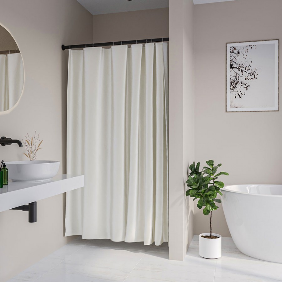 Cosima 240x200 off-white κουρτίνα μπάνιου πλαστική Sealskin