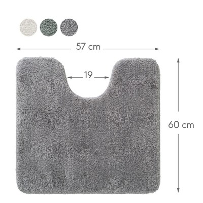 Cosima Πατάκι Λεκάνης 57x60cm Grey Sealskin