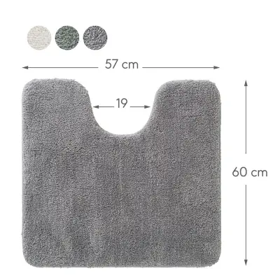 Cosima Πατάκι Λεκάνης 57x60cm Grey Sealskin