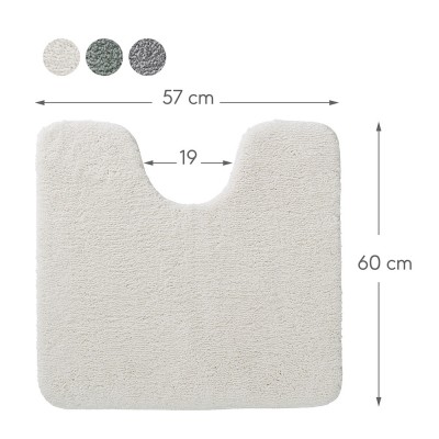 Cosima Πατάκι Λεκάνης 57x60cm Off-White Sealskin