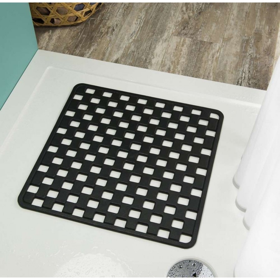 Doby 50x50 black αντιολισθητικό ταπέτο ντουζιέρας Sealskin