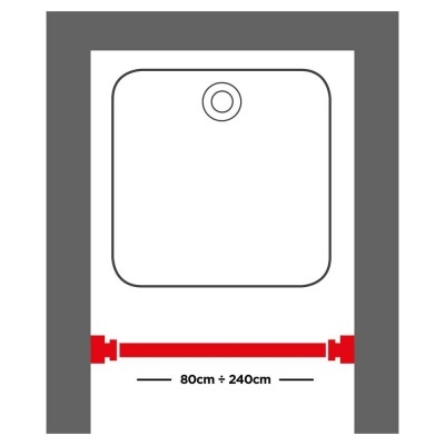 Easy roll black βραχίονας μπάνιου γωνιακός Sealskin
