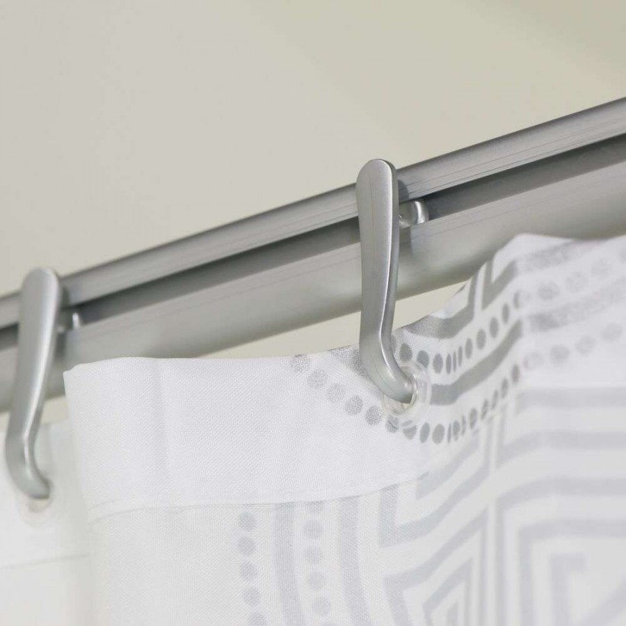 Easy roll hooks 12 pcs grey κρίκοι κουρτίνας μπάνιου Sealskin