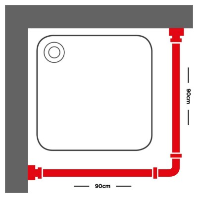 Easy roll mat aluminum βραχίονας μπάνιου γωνιακός Sealskin