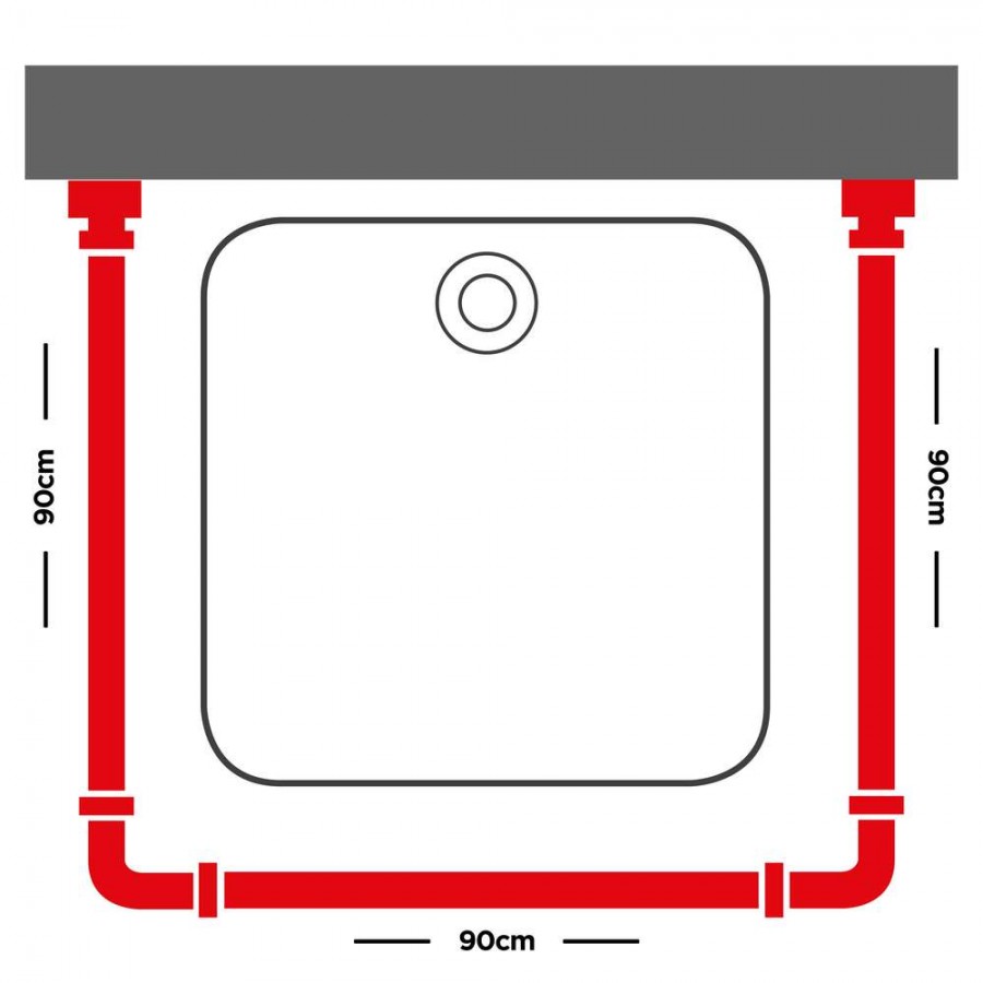 Easy roll mat aluminum βραχίονας μπάνιου γωνιακός Sealskin