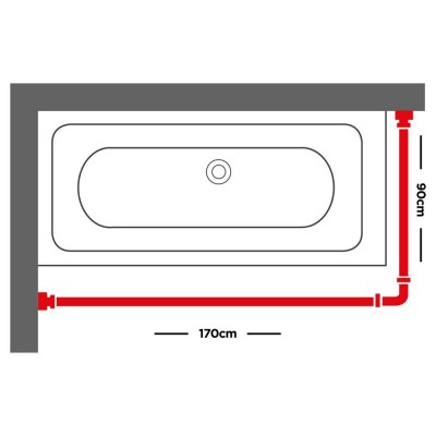 Easy roll mat aluminum βραχίονας μπάνιου γωνιακός Sealskin