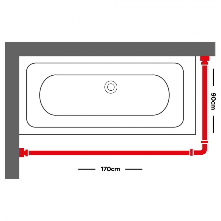 Easy roll mat aluminum βραχίονας μπάνιου γωνιακός Sealskin