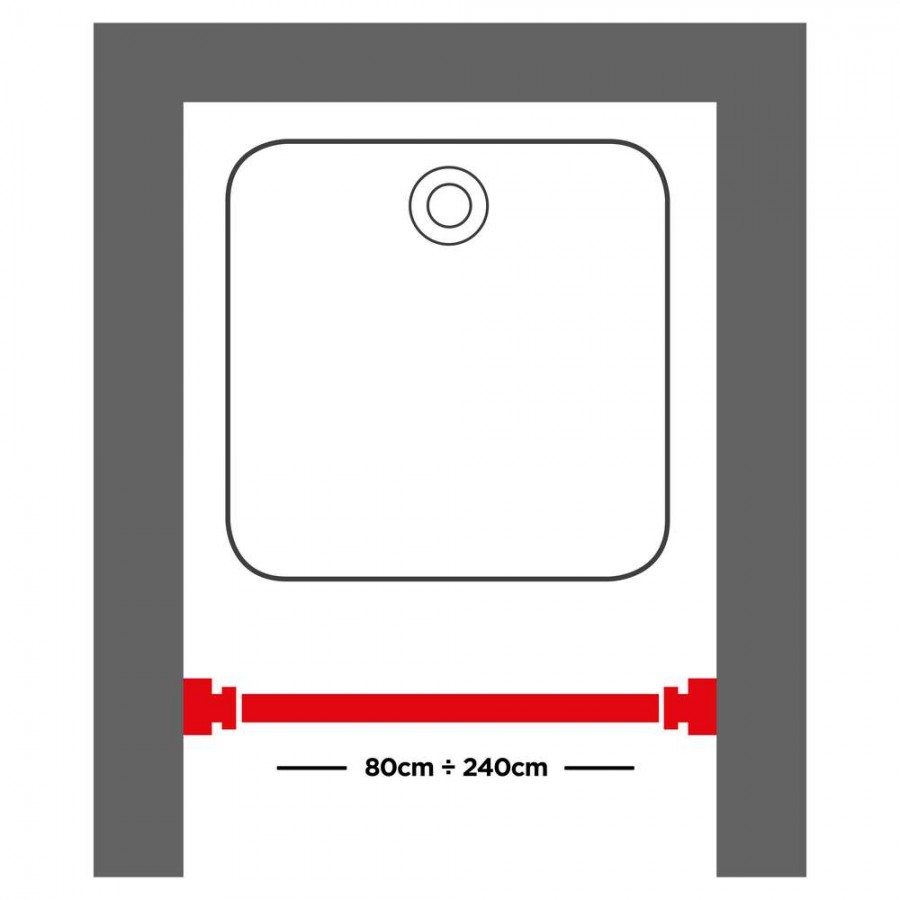 Easy roll mat aluminum βραχίονας μπάνιου γωνιακός Sealskin