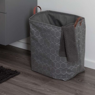 Geometric 50x40 grey καλάθι απλύτων Sealskin