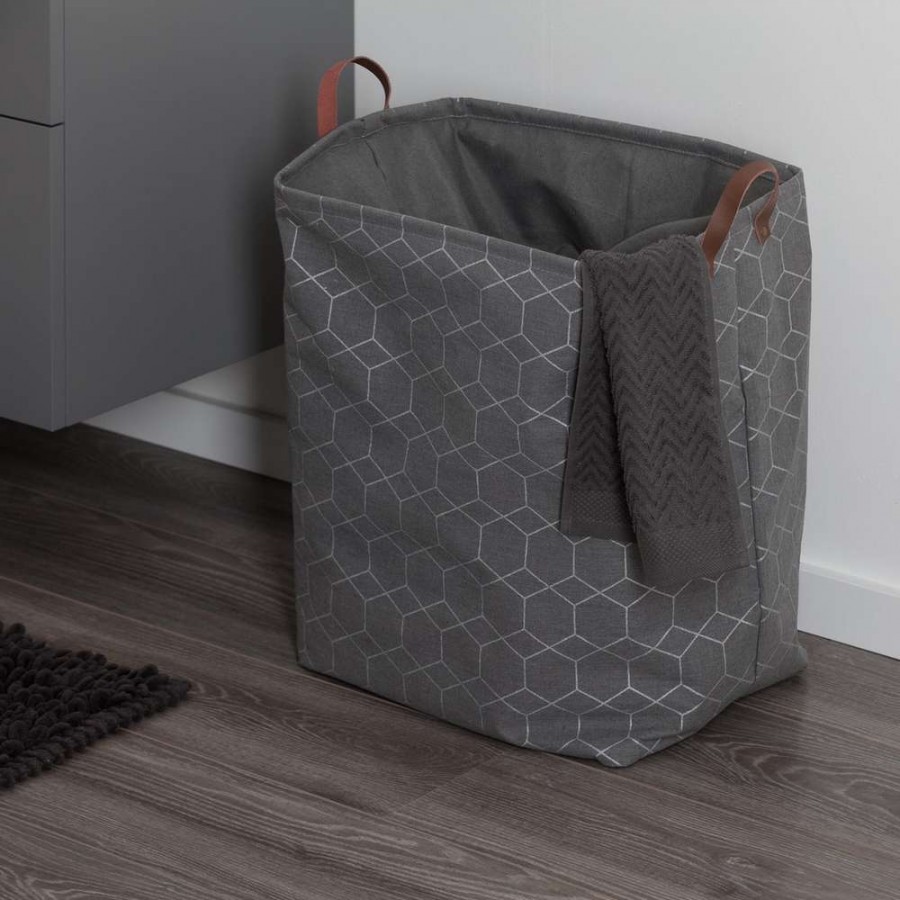 Geometric 50x40 grey καλάθι απλύτων Sealskin
