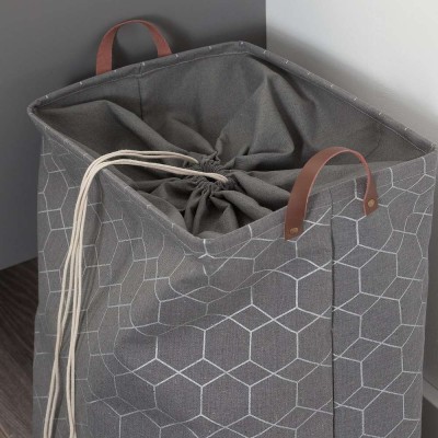 Geometric 50x40 grey καλάθι απλύτων Sealskin