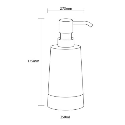 Glossy silver 250 ml δοχείο κρεμοσάπουνου Sealskin