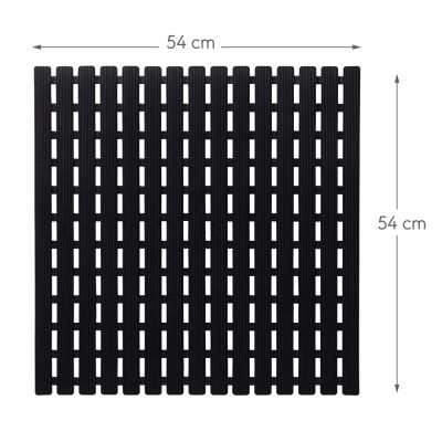 Nora Αντιολισθητικό Πατάκι 54x54cm Black Sealskin