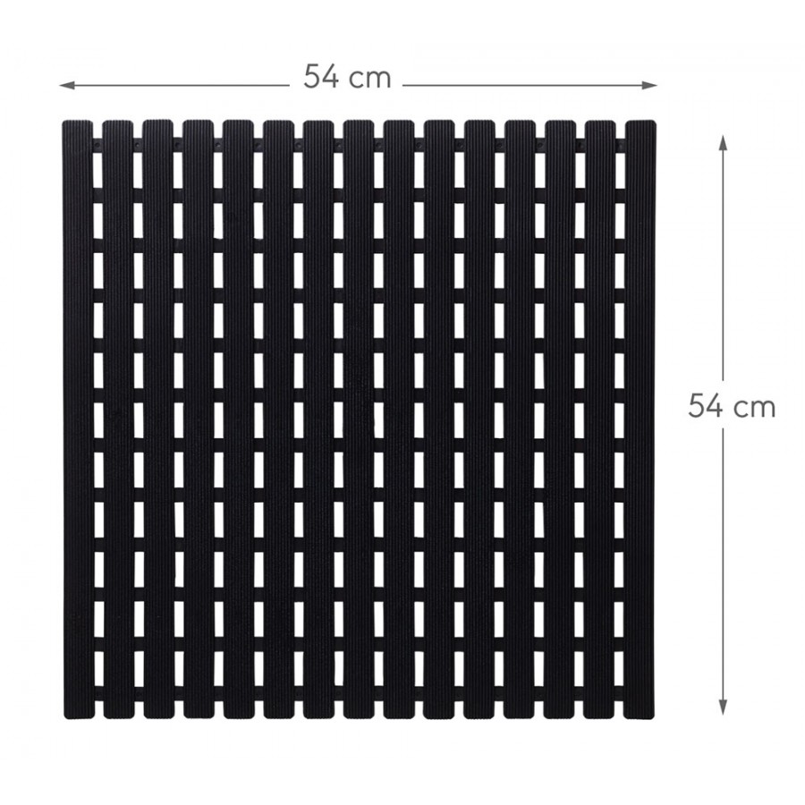 Nora Αντιολισθητικό Πατάκι 54x54cm Black Sealskin