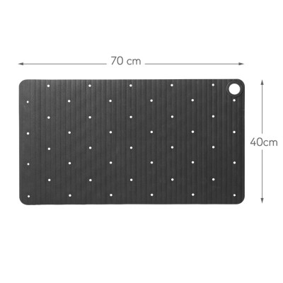 Ribb Αντιολισθητικό Πατάκι 40x70cm Anthracite with Black Hook Sealskin