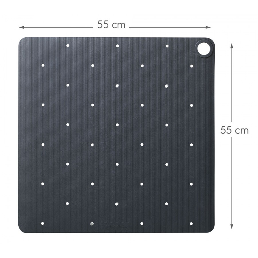 Ribb Αντιολισθητικό Πατάκι 55x55cm Anthracite with Black Hook Sealskin