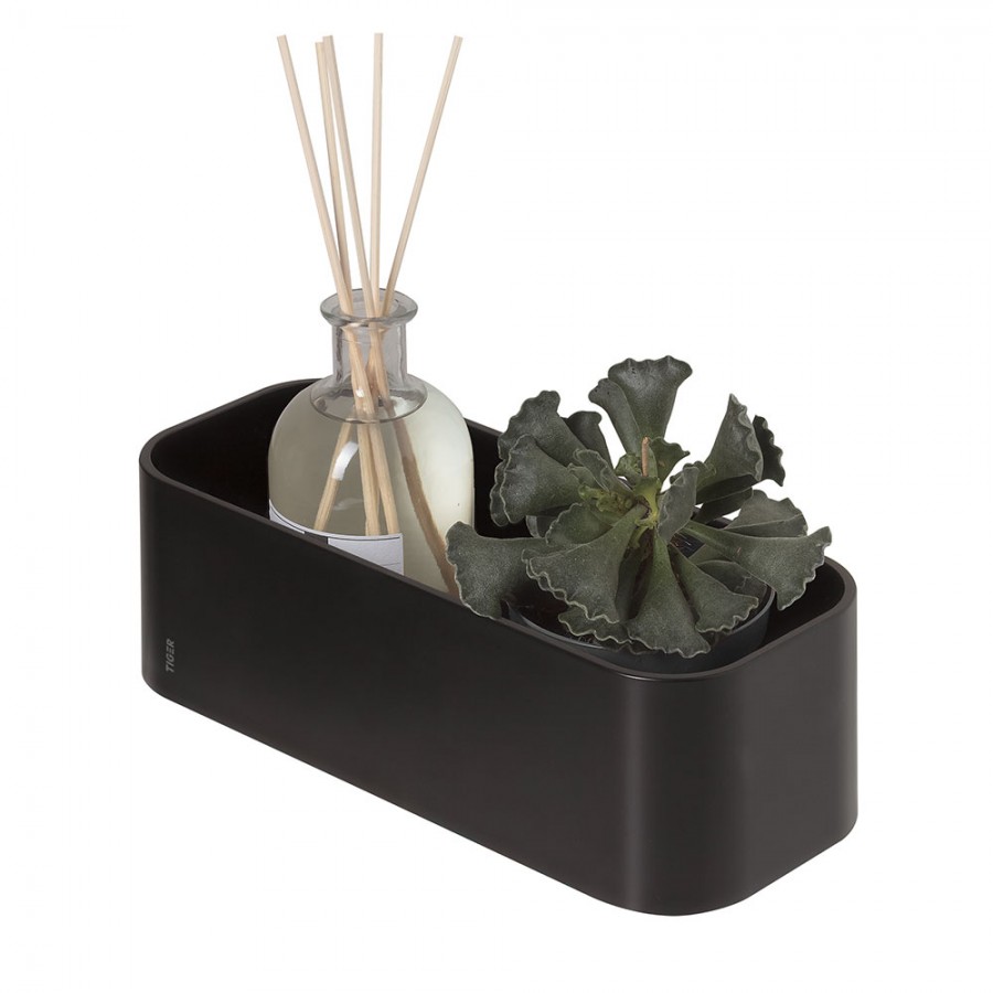 2-Store Επιτοίχιο Ράφι 25 cm Black Tiger