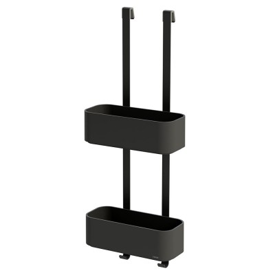 2-Store Ράφια με Κρεμάστρα 25 cm Black Tiger
