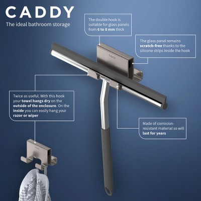 Caddy Άγκιστρο Τετραπλό 6-8 mm Brushed stainless steel Tiger