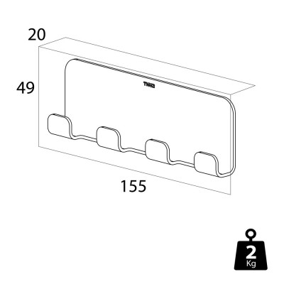 Colar Άγκιστρο Τετραπλό Brushed stainless steel Tiger